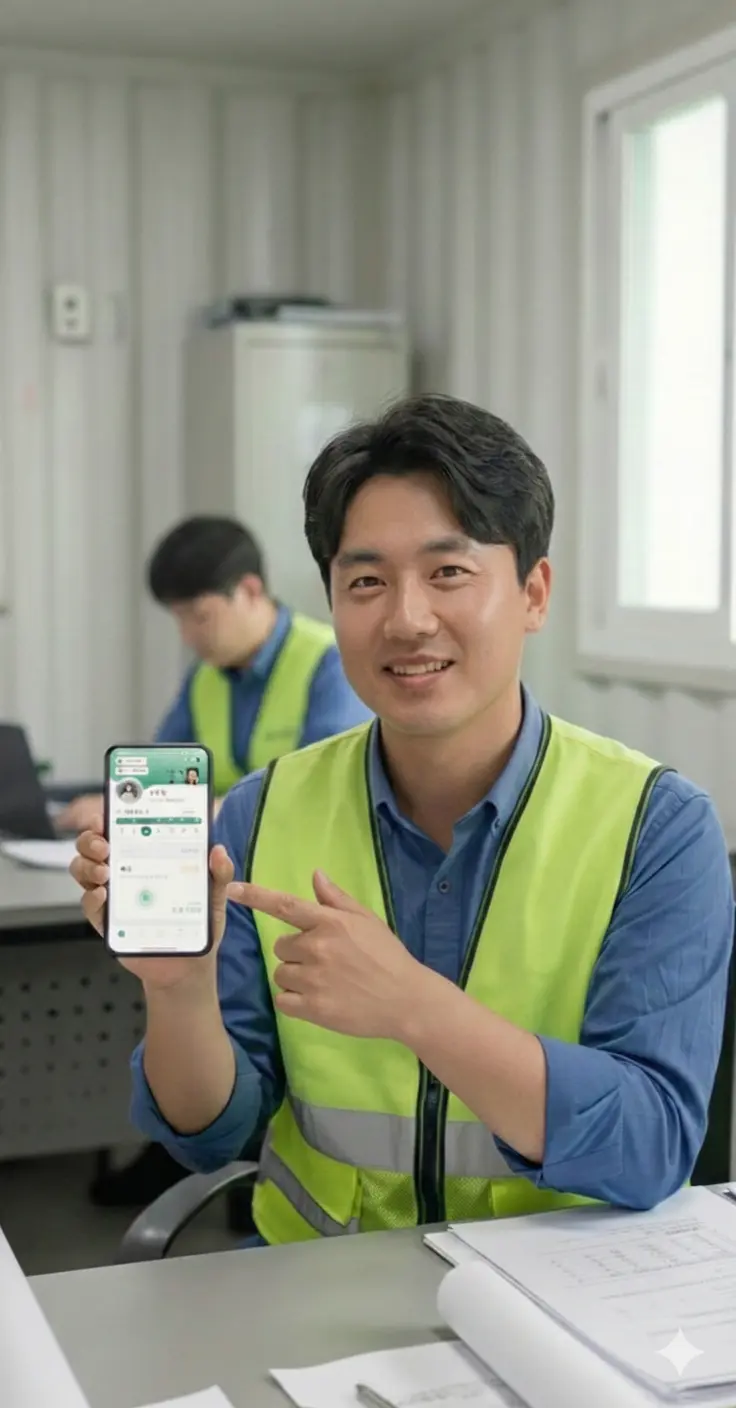 건설현장 사무실 공무 담당자